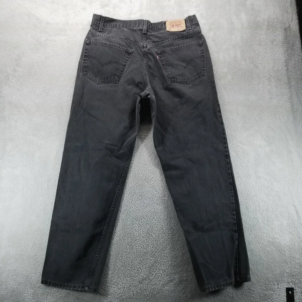 VTG Levis 550 Jeans Mens‎ 38x32 Black Relaxed Tapered 90s Made in Canada Denim